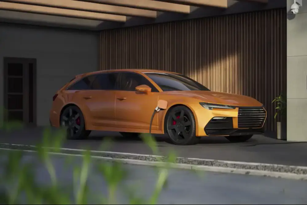Elektroauto laden an moderner Wallbox